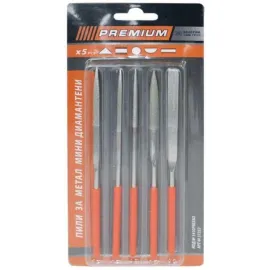 Комплект диамантени мини пили за метал Premium, 160 мм, 5 бр Комплект диамантени мини пили за метал Premium, 160 мм, 5 бр