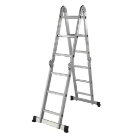 Мултифункционална алуминиева стълба MMS 45872 4x3, сгъваема, до 150 кг Мултифункционална алуминиева стълба MMS 45872 4x3, сгъваема, до 150 кг