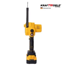 Немски Акумулаторен Мини Трион за Клони KraftWorld с 2 Батерии 38V 10 Ah с Автоматично Смазване и Подарък 2-ра Верига