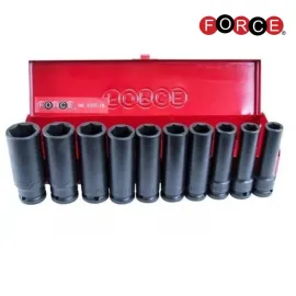 Вложки комплект Force удължени ударни 1/2" /11-24мм/ 10 броя