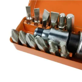 Отвертка ударна KraftWorld в метална кутия 13части