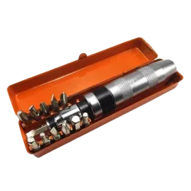 Отвертка ударна KraftWorld в метална кутия 13части