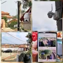 Безжична водоустойчива WIFI Full HD IP - камера NVR PTZ външна въртяща 2MP
