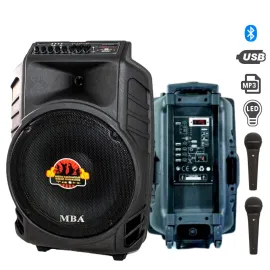 Караоке Тонколона MBA F12 2000W с 2 безжчни микрофона