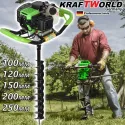 Немски Бензинов Моторен Свредел, KRAFTWORLD, 74cc, 5.2 к.с