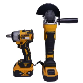 Немски Акумулаторен к-т Ударен Гайковерт и Ъглошлайф KraftWorld 36V, 8A