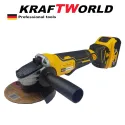 Немски Безчетков Ъглошлайф KraftWorld 42V + 2 Батерии и Зарядно с Куфар