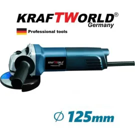 Немски Ъглошлайф KraftWorld с регулация обороти 1400W + Приставка кастрачка  Немски Ъглошлайф KraftWorld с регулация обороти 1400W + Приставка кастрачка