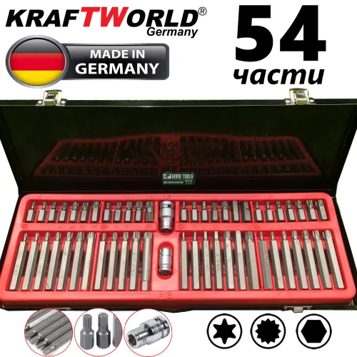 Немски Накрайници за гедоре KraftWorld 54 части