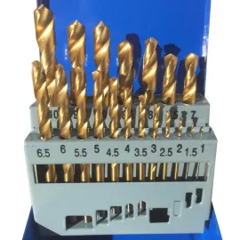 Немски бургии 19 бр KraftWorld свредла за метал с титаново покритие