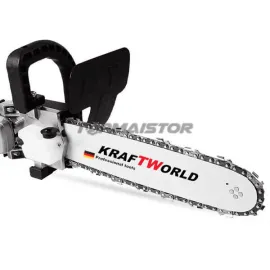 Комплект Немска Приставка кастрачка + диск с верига за ъглошлайф KraftWorld 