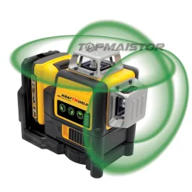 Немски 3D лазерен нивелир с 14 линии KraftWorld , жълт цвят