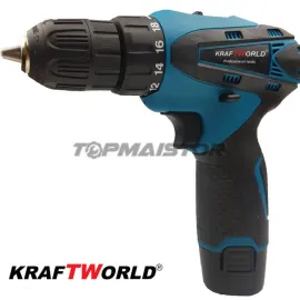 Немски Акумулаторен винтоверт KraftWorld 18V + вложки и удължение