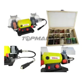 Шмиргел - полир с куфар с аксесоари 103 броя WMC 120W, Ø 75 мм