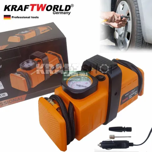 Немски Компресор за гуми KraftWorld 7 Bar 12V и 220V