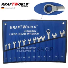Звездогаечни тресчотни ключове 8-22мм KraftWorld Звездогаечни тресчотни ключове 8-22мм KraftWorld