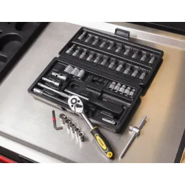 Куфар с инструменти Гедоре 1/4" шестостен 46ч., WMC