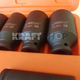 Комплект ударни вложки 1/2", 15 броя, Stahl Mayer 