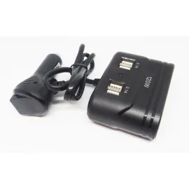 Разклонител за запалка Olesson, 2 гнезда, 1 USB, вграден ВОЛТМЕТЪР Разклонител за запалка Olesson, 2 гнезда, 1 USB, вграден ВОЛТМЕТЪР