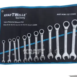 Звездогаечни тресчотни ключове 8-22мм KrafTWelle  Звездогаечни тресчотни ключове 8-22мм KrafTWelle