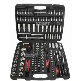 Гедоре 172 части KrafTWelle + 2 ПОДАРЪКА - Поялник 80W и USB Фенер