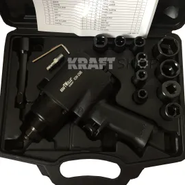 Немски пневматичен гайковерт 1400нм 1/2" KraftWelle с вложки Немски пневматичен гайковерт 1400нм 1/2" KraftWelle с вложки