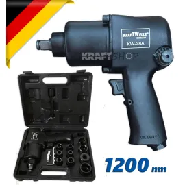 Пневматичен гайковерт 1/2" + вложки 1200нм в куфар Пневматичен гайковерт 1/2" + вложки 1200нм в куфар