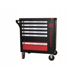 Шкаф с инструменти EVERFORCE с 6 чекмеджета и отделение за закачане на инструменти Шкаф с инструменти EVERFORCE с 6 чекмеджета и отделение за закачане на инструменти