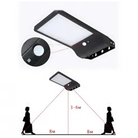 LED Лампа JD-1920 20W Със Соларен Панел И PIR датчик за движение LED Лампа JD-1920 20W Със Соларен Панел И PIR датчик за движение