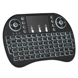 Мини безжична клавиатура с тъчпад и подсветка  Мини безжична клавиатура с тъчпад и подсветка