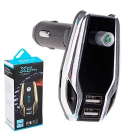 Мултифункционален X8 Plus Bluetooth трансмитер , USB зарядно , FM аудио предавател ,MP3 плейър, Handsfree Мултифункционален X8 Plus Bluetooth трансмитер , USB зарядно , FM аудио предавател ,MP3 плейър, Handsfree