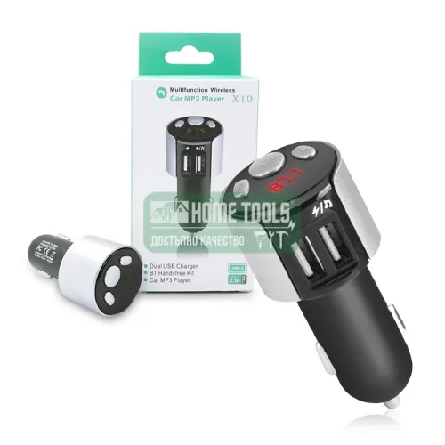 FM трансмитер Auto max X10, Bluetooth, 2 USB, Handsfree