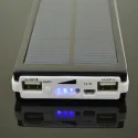 Соларна Преносима батерия 50000mAh с 20 LED диода и 2 USB изхода 