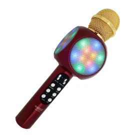 Караоке Микрофон с вградена тонколона диско ефект и Bluetooth Караоке Микрофон с вградена тонколона диско ефект и Bluetooth