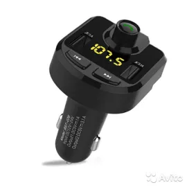 FM трансмитер с Bluetooth за автомобил- 2в1 зарядно за кола с LCD дисплей и 2бр USB вход