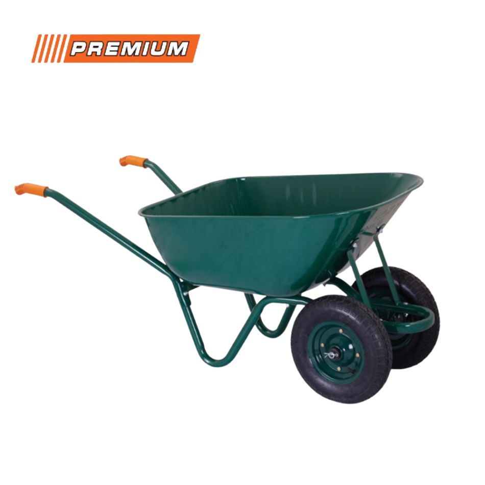 Количка с двойно надуваеми колела premium green, 120 л, 250 кг - за пренасяне на тежки товари