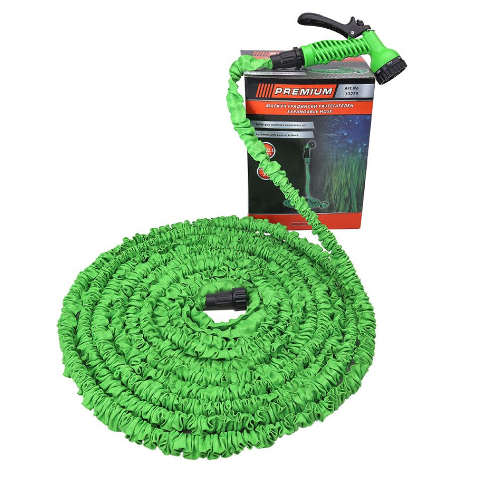 Маркуч градински разтегателен Premium, 1/2'' / 7.5м до 22.5м /