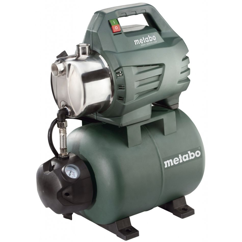 Монофазна хидрофорна помпа за вода METABO HWW 3500/25 INOX, 900 W, 3500 л/ч, 45 м, 24 л|HomeTools.BG