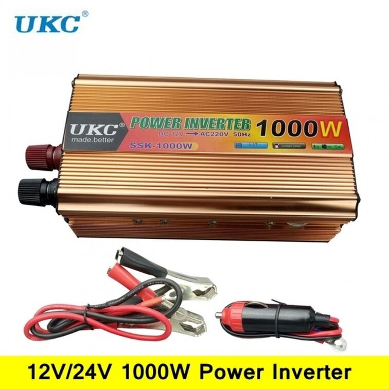 Инвертор на напрежение, ukc, 12v / 24v 220v, мощност 1000w