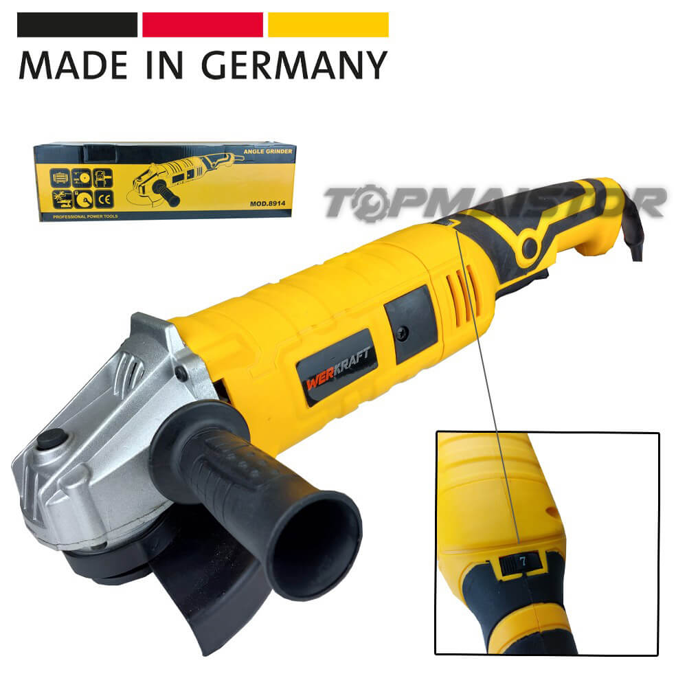Ъглошлайф с Регулация на Оборотите WER KRAFT 1100w,125mm