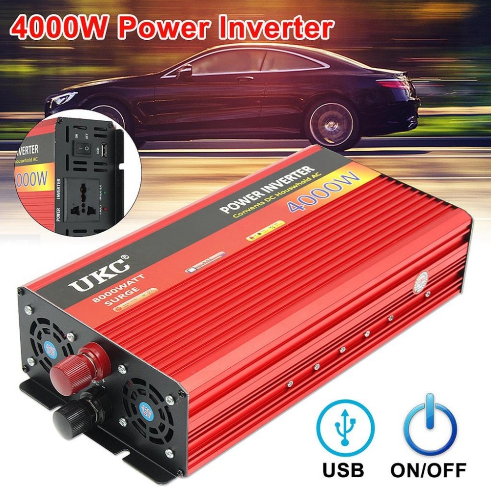 Инвертор на напрежение ukc 4000w 12v / 24v / 220v, Инвертер 4000В
